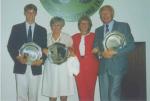 1. Clubmeister im neuen Clubhaus 1987: Jens Pickel, Lilly Neufurth, Dorita Arenz- Hornung und Helmut Pfeiffer
